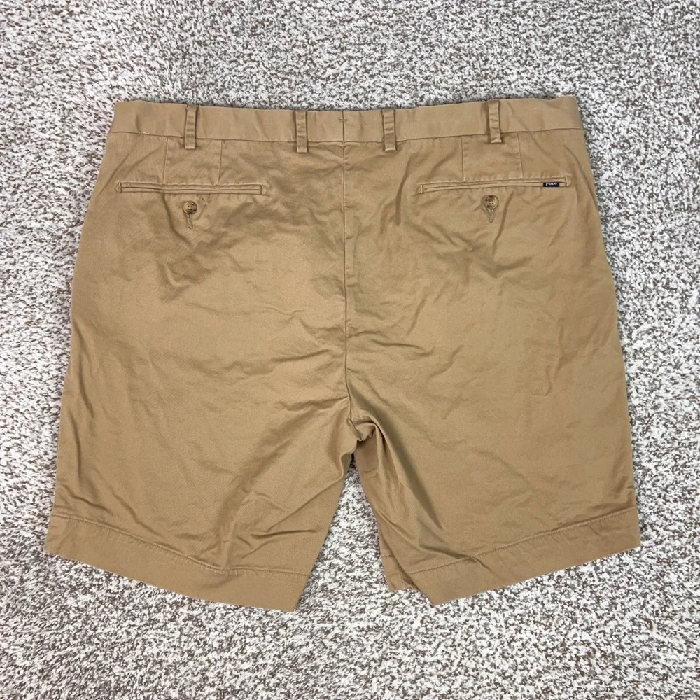 Polo Ralph Lauren Shorts Mens 38 Tan Slim Fit Stretch Chino Flat Front Preppy